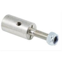 Solid Pintle - 28mm Diameter x 48mm Long - Zinc Plated - Round