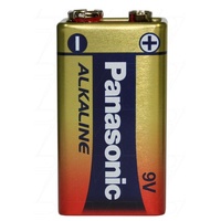 Panasonic Industrial Battery 9 Volt Alkaline, 6LR61T/1SK