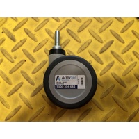 KYC 100mm Twin Wheel Castor - Brake - M12 x 38mm Long Threaded Stem - Each