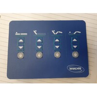 Invacare CS7/CS8 Footboard Nurse Control Membrane Switch Panel - WITHOUT TRENDELENBURG