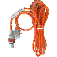 Linak Mains Power Lead - Earthed - Orange - 3m
