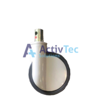 Tente 150mm Single Castor - Total Lock - Short Stem