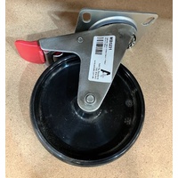 Fallshaw 125mm Brake Castor - Plate Mount 96mm x 78mm