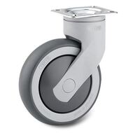 Tente 125mm Swivel Castor - Plate Mount 77mm x 67mm