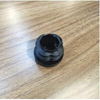 Round Ribbed Tube Insert / End Cap - 22mm OD x 0.8 -3mm - Plastic - Black