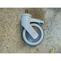 Raz Tente 125mm Braking Castor - Threaded Pintle - M12 x 25mm - Each