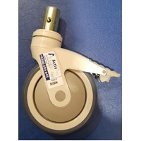 Tente Levina 125mm Brake Castor With Solid Pintle - 28mm x 45mm