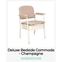 Kcare, Deluxe Bedside COMMODE, Vanilla/Champagne - Brand New