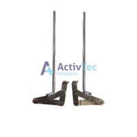 K Care KA120 Self Propelled Shower Commode - Stainless Steel Brake Assemblies - PAIR