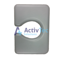 Juvo Shower Commode - PU Open Front SEAT - 61cm - Grey