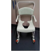 Etac Clean Mobile Shower Commode - 4 Locking Castors - 55cm - Lagoon Green - New