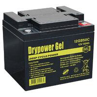Drypower Sealed Lead Acid Hybrid Gel Battery - 12V 50Ah - L198mm x W 166mm x H 171mm - M6