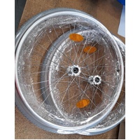 Breezy Basix 2 / Rubix 2 - Complete Rear Wheel Assembly With Push Rim - 24" x 1" - Each