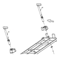 Linet Multicare IMC17350-80 Bed - RHS Stand Up Grip HANDLE ASSEMBLY