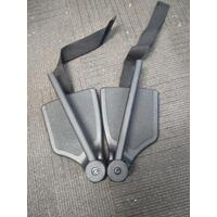 Breezy Relax2 / Basix 2 / Rubix 2 - Plastic Footplate, Heel Loop And Stem - Suit 480mm - 600mm Seat Width - Pair