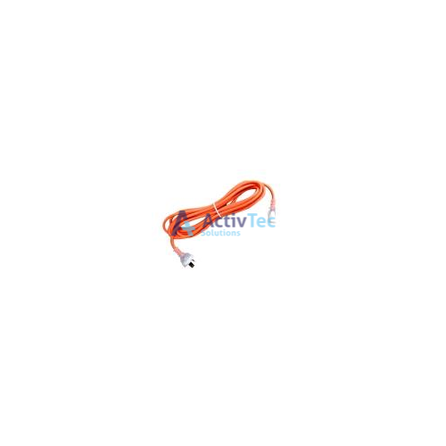 Air Pump Power Lead - 3 Core Earthed - IEC Plug - 5 Metre - Orange