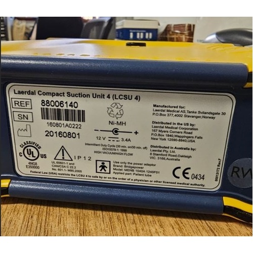 Laerdal Compact Suction Unit 4 - 12v 3.4A CHARGER