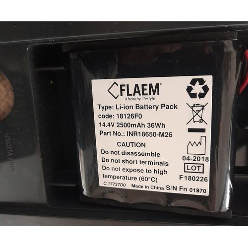 Flaem Aspira Go Suction Pump - Li-Ion BATTERY PACK - 14.4v 2500mAh 37Wh
