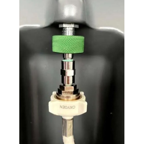 To Suit AirSep NewLife Intensity Concentrator, 1/8" FNPT to SIS Male Oxygen Straight, OUTLET ADAPTER