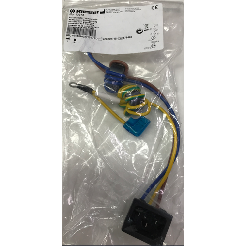 RVS-100 Riester Vital Signs Monitor - Mains Cable Socket With Ground Wire