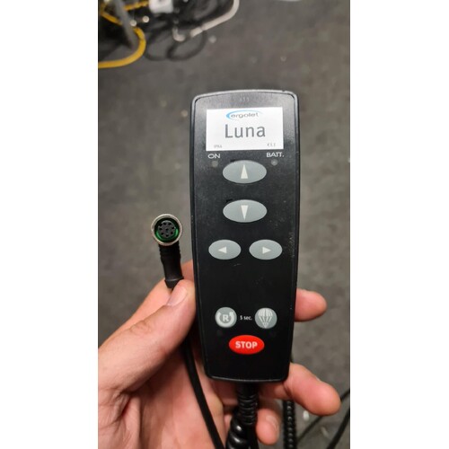 Ergolet Luna Ceiling Hoist- 1320mm Cable - 7 Button HANDSET - 8 Pin Right Angle Plug