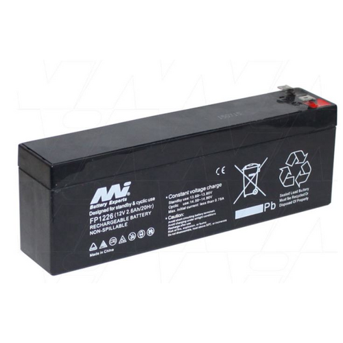 12v 2.6Ah Battery (Terminals Are At 1 End)