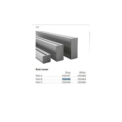 Guldmann Ceiling Track End Cap - Suits Type C Track/Rail - Grey