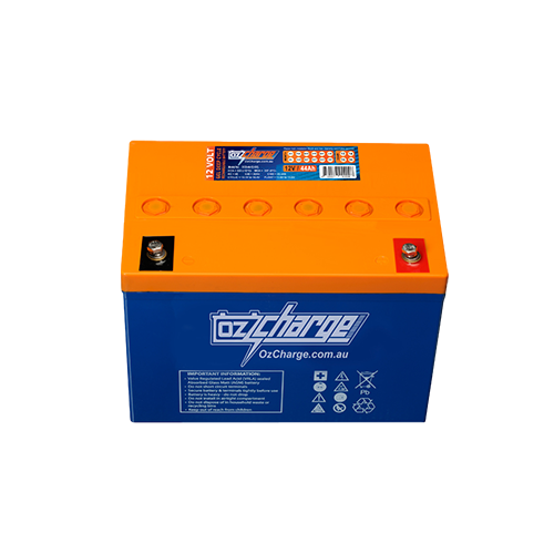 Oz Charge Deep Cycle Gel Battery - 12v 44Ah - L 198mm x W 167mm x H 158mm - M6 - Each