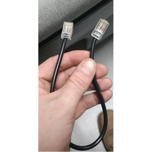 Deskline Cable - RJ45 / Internet Style Plug - Male To Male - 300mm - Black