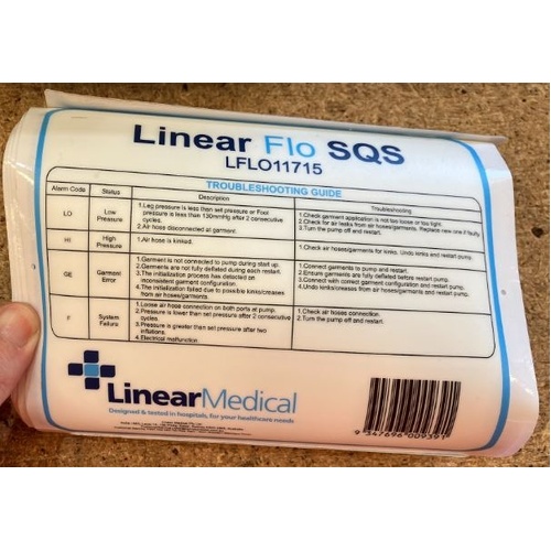 PC-AL202044 - Label, Alarm Troubleshooting Guide for Linear SQS