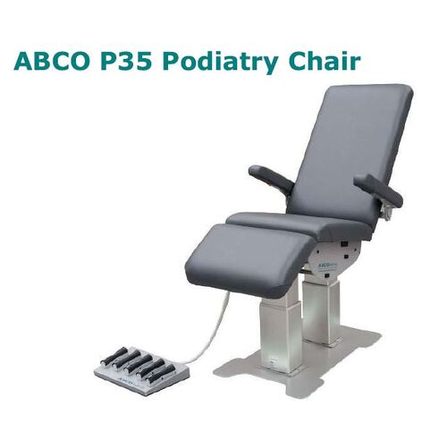 ABCO P35 Electric Podiatry Chair - 550mm Seat Width - Overall Length 1870mm - SWL 250kg - Brand New