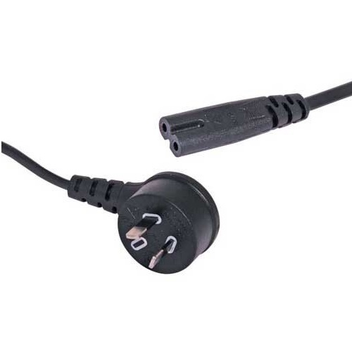 5M Power Cable, Figure 8, Right Angled Aus Wall Plug