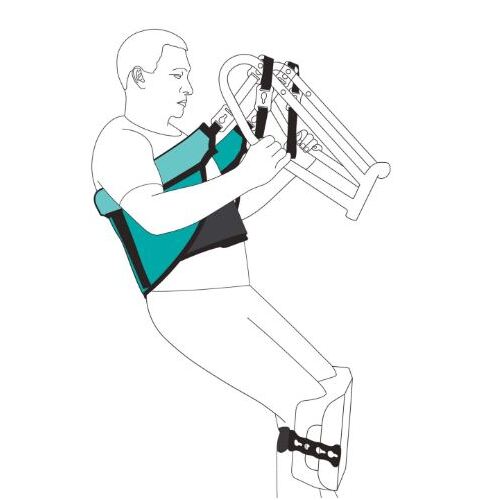 Allegro Standing Transfer Sling - Fabric - Buckle Waist Band - E Clip Connections – Medium