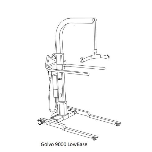 Liko, Golvo 9000LB OP Panel 2 Speed Lift With Elect Legs, Low Base MOBILE LIFT - Brand New