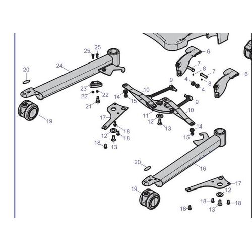 Arjo Sara Stedy NTB2000 - M5 Nyloc Nut For Leg Pivot Lock