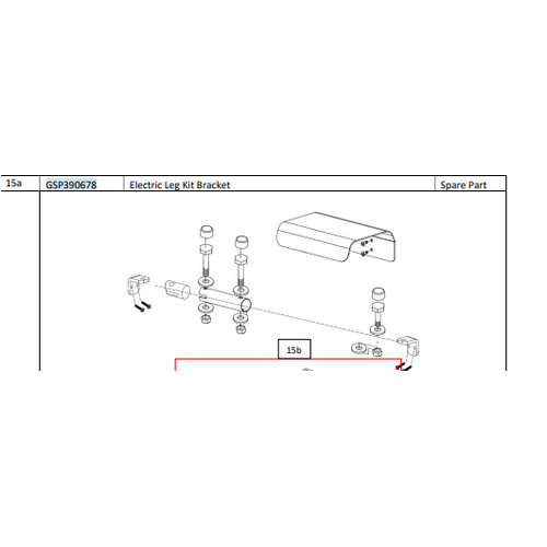 Aspire A205 - Electric Leg Bracket Kit With Actuator Extension Tube