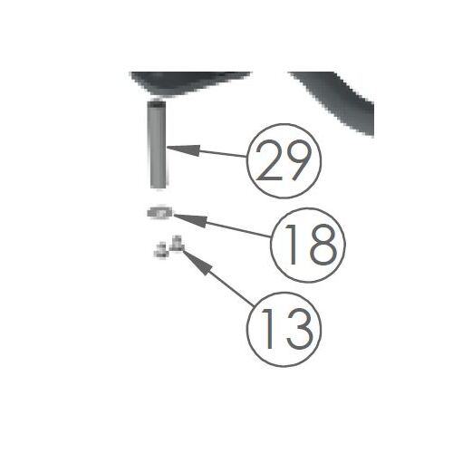 Staebel Koval Mover Flexi Hoist - Axle - 16mm Dia x 83mm Length