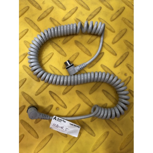 Dewert Male 8 Pin To Male 8 Pin Curly Cable - Right Angle Plugs
