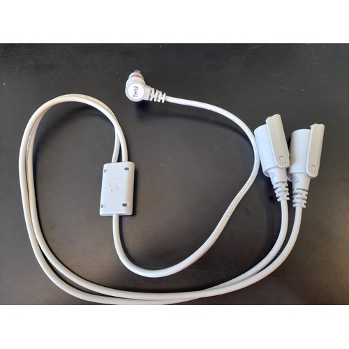 Timotion Handset Splitter Lead - 1 x Male Plug - 2 x Female Sockets - RJ45 / Internet Style Connections - Red Ring