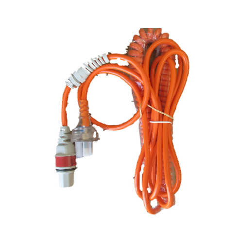 Mains Curly Lead Earthed - Orange Linak
