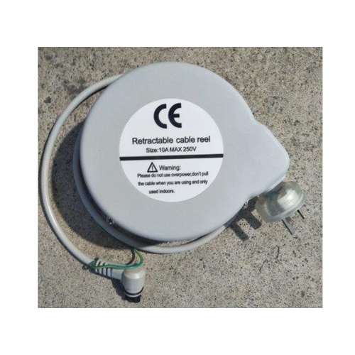 Dewert Retractable Mains Power Lead With External Earth Wires - 16A Max - 240v - 1.4m