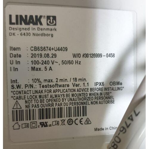 Aspire Elite Ward Bed - Linak CB6S674 CONTROL BOX WITH CABLE