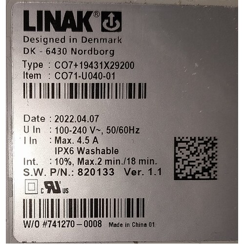 Linak, CO71-U040-01 CONTROL BOX