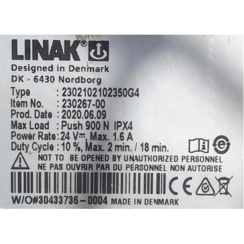 Huntingtons Bed - Siderail Actuator - Linak 230267-00