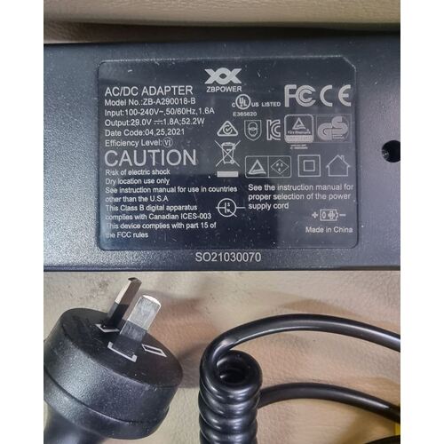 Atame Recliner / Lift Chair - 100/240VAC Switchmode Power Supply - 29VDC 1.8A