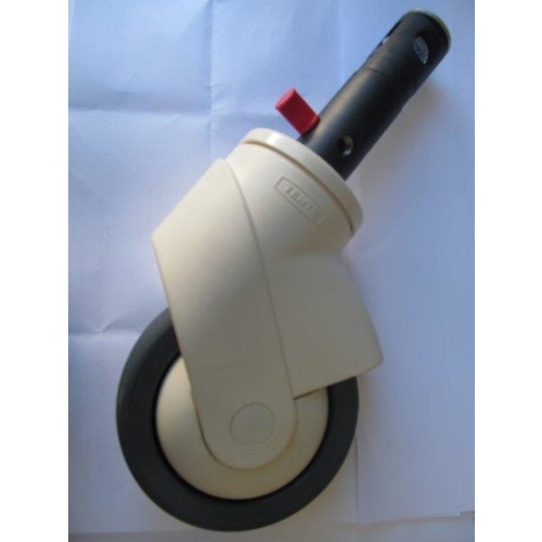 Tente 100mm Single Wheel Castor - Central Locking Total Lock - Steel Frame - Long Stem