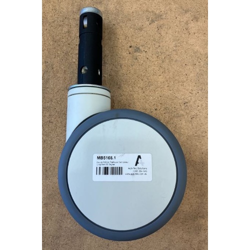 Secure 125mm Total Lock Twin Castor Long Stem 30 Degree