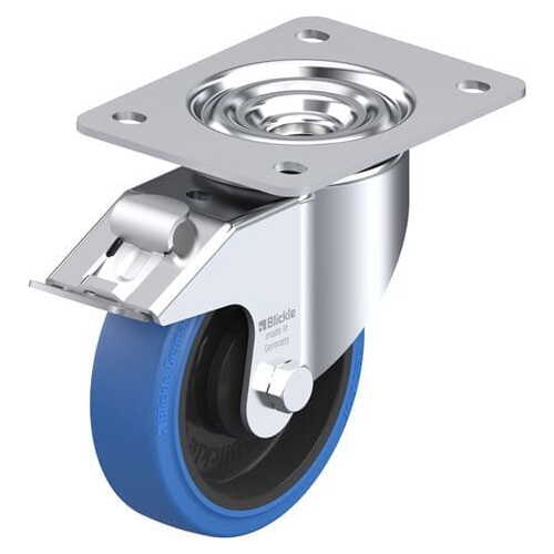 125mm Blickle Plate Brake Castor, 140mm x 110mm Plate