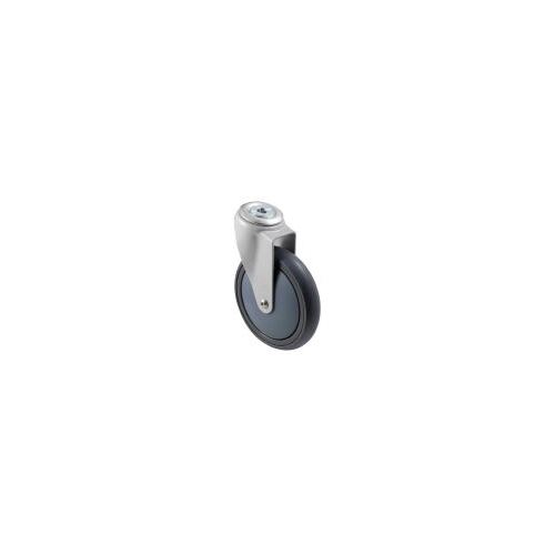 Fallshaw M Series 150mm Stainless Steel SWIVEL Castor - Grey Rubber - Bolt Hole - Each