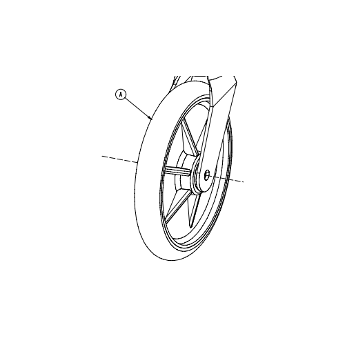 Stryker 1069 Eye Stretcher - 8" Castor Wheel Only